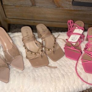 Stylish Pink and Tan Women's Shoes